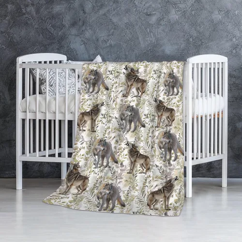 Manta de bebé de hojas de lobo, manta súper suave para niños y niñas, regalos para recién nacidos, acogedora manta de recepción de bebé, manta de