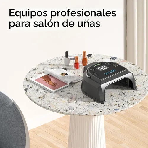 Miniatura 7 de Lámpara de uñas profesional inalámbrica LED UV de 80 W, luces UV para uñas con 45 perlas LED y batería recargable, secadora de uñas de gel LED