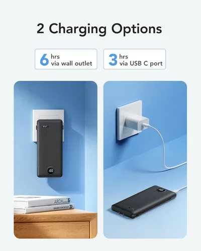 Miniatura 4 de VRURC Cargador Portátil con Enchufe de Pared, 10000mAh Cargador Portátil Delgado con Cables Integrados, PD 20W Banco de Energía de Carga Rápida
