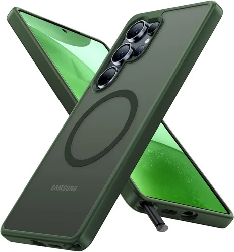 Miniatura 12 de Funda magnética fuerte para iPhone 15 Pro, [probada en caídas de grado militar] [compatible con MagSafe] translúcida mate delgada funda protectora a