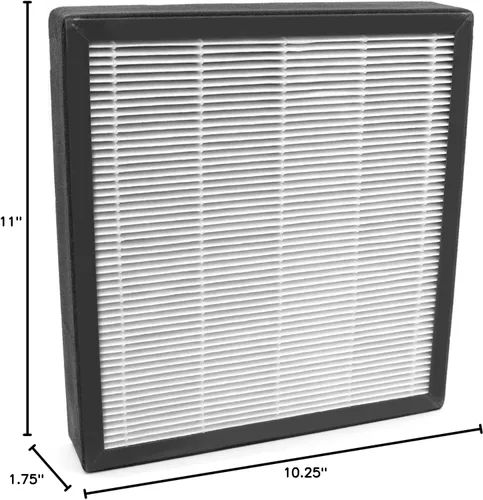 Miniatura 7 de Habitat Filtro de repuesto para purificador de aire, HEPA 13, carbón activado, PET, iones de plata (paquete de 1)