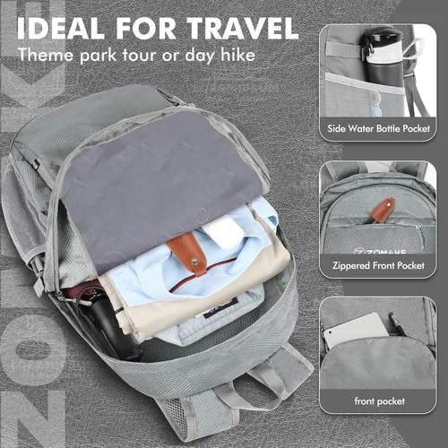 Miniatura 4 de ZOMAKE Mochila plegable ligera de 30 litros, mochilas de senderismo plegables resistentes al agua, mochila plegable compacta para viajes
