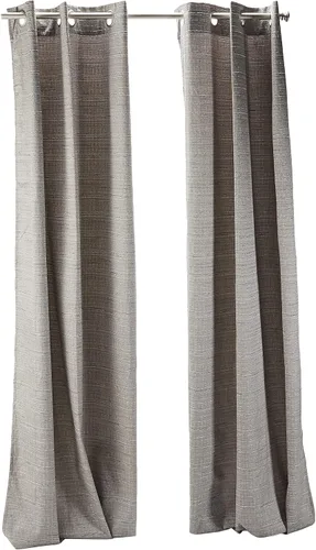 Miniatura 9 de Comfort Spaces - Juego de 2 paneles de cortina de tela de ramio para ventana Gris