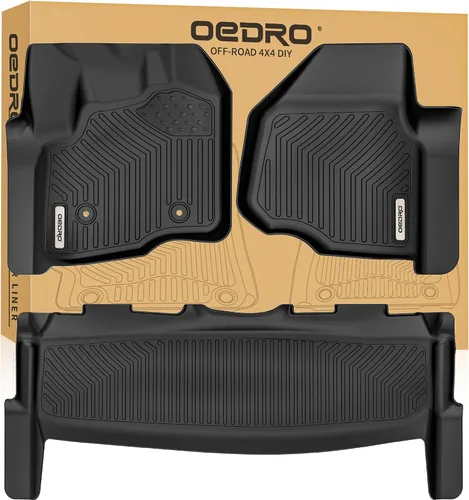 Miniatura 8 de OEDRO Alfombrillas de suelo compatibles con Ford F-250/F-350/F-450 Super Cab 2012-2016, TPE para todo clima con ajuste personalizado, juego