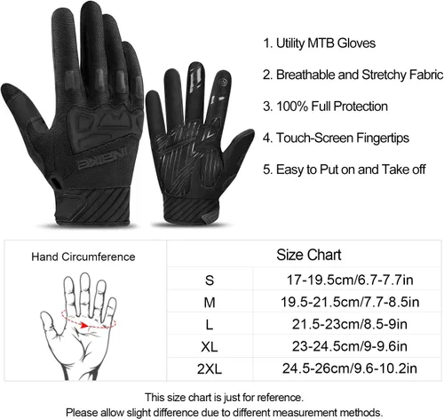Miniatura 6 de INBIKE MTB BMX ATV - Guantes de ciclismo para carrera de motocross, bicicleta de montaña, DH