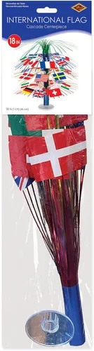 Miniatura 3 de Beistle International World Flags - Centro de mesa en cascada, decoración de fiesta temática de viaje, 18 pulgadas