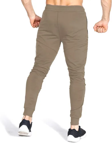 Miniatura 3 de ZENWILL Pantalones de entrenamiento cónicos para hombre, pantalones deportivos de entrenamiento ajustados con bolsillos con cremallera