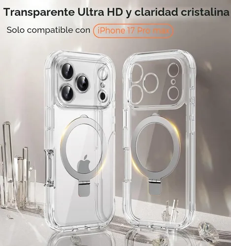Miniatura 7 de Funda magnética de privacidad para iPhone 17 Pro Max [Cartulina con purpurina para bricolaje] [Soporte magnético invisible] Protector de pantalla