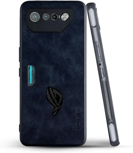 Miniatura 6 de AIORIA Funda de cuero premium para Asus ROG Phone 7, diseño retro, funda protectora completa para Asus ROG Phone 7 5G (azul oscuro)