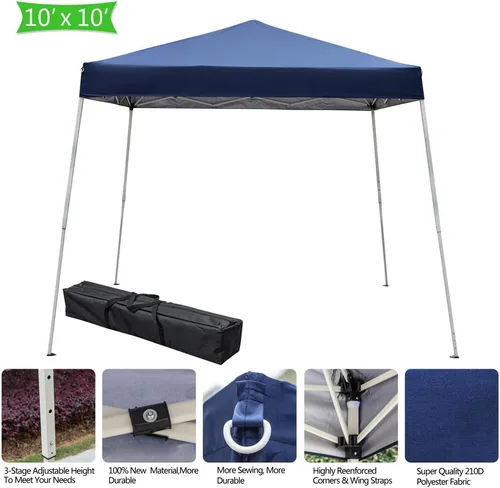 Miniatura 2 de Tienda desplegable de 10 x 10, tienda plegable impermeable portátil para uso doméstico con bolsa de transporte