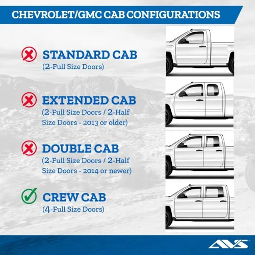 Miniatura 5 de Auto Ventshade [AVS] Protectores de lluvia en canal para 2019-2025 Chevrolet/GMC Silverado/Sierra 1500, 2020-2025 Silverado/Sierra 2500/3500, SOLO
