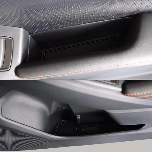 Miniatura 2 de Auovo - Alfombrillas antipolvo para puertas de Subaru Crosstrek y Impreza, modelos 2018-2023. Insertos para revestimientos de puerta, portavasos