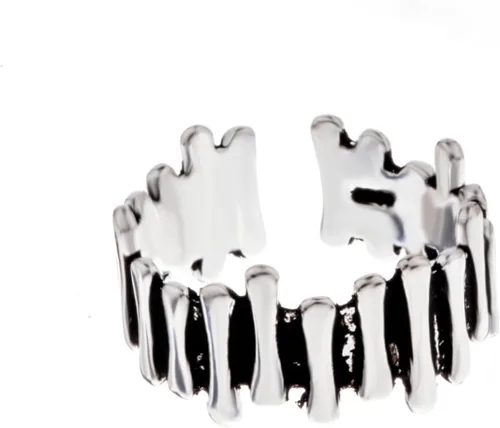Miniatura 145 de Anillo de plata de ley 925, minimalista, ajustable, hecho a mano, para mujeres y niñas