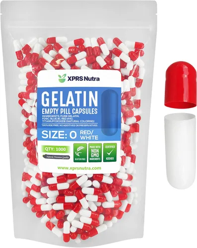 Miniatura 23 de XPRS Nutra Size 0 Empty Capsules - 100 Count Empty Gelatin Capsules - Pills DIY Capsule Filling - Pure Bovine Pill Gel Caps for Do-It-Yourself Rosado