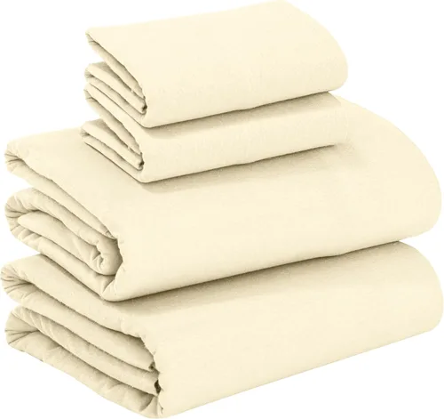 Miniatura 14 de RUVANTI Juego de sábanas de franela 100% algodón tamaño matrimonial - 4 piezas, cálidas, suaves y transpirables, con bolsillo profundo, ropa de cama