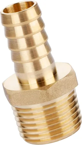 Miniatura 2 de U.S. Solid Accesorio de Manguera de Latón, Adaptador, Accesorios de Tubería Macho de Púa de 1/2" x 1/2" NPT
