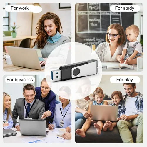 Miniatura 6 de TOPESEL Unidad flash USB 3.0 de 64 GB, paquete de 10 unidades a granel, memoria USB para respaldo de almacenamiento de datos, disco de memoria