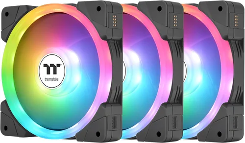 Miniatura 7 de Thermaltake SWAFAN EX 12 RGB - Ventilador de escritorio para PC, paquete de 3, 500-2000 RPM, conexión magnética, cuchillas reversibles, controlador
