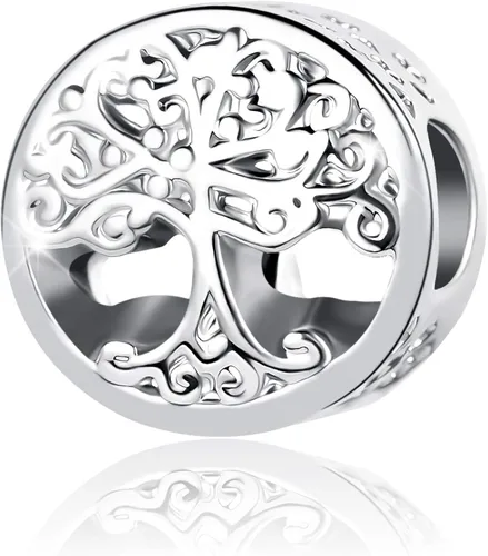 QeenseKc Dije de círculo de la vida familiar para siempre árbol de la vida para pulsera Pandora