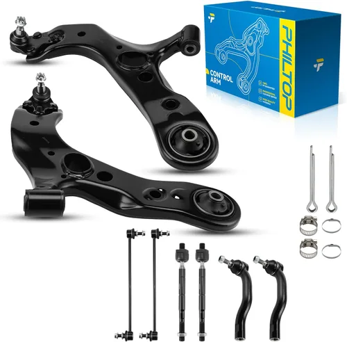 Miniatura 36 de PHILTOP Kit de suspensión delantera de 10 piezas, brazos de control inferiores con juntas de bola, eslabones de extremo de barra estabilizadora