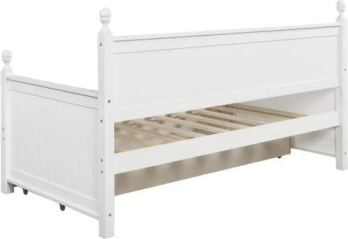 Miniatura 9 de Harper & Bright Designs Sofá cama de madera con tres cajones inseparables, marco de sofá cama de tamaño individual, estilo moderno para dormitorio