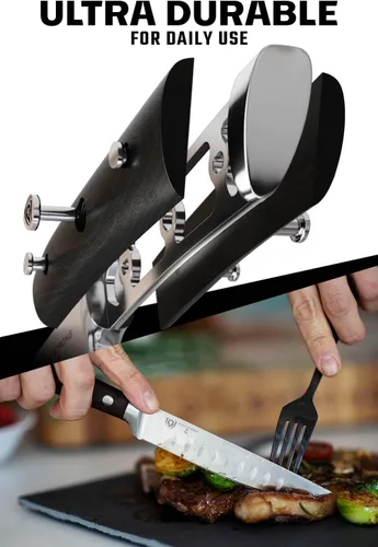 Miniatura 3 de Dalstrong Juego de cuchillos de carne - 4 piezas - Cuchilla serrada - Serie Gladiador Elite - Acero alemán forjado con alto contenido de carbono