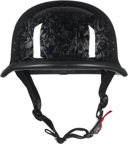 Miniatura 2 de Cascos de motocicleta de media cara, casco abierto de estilo alemán retro para adultos con aprobación DOT, Modelo-308