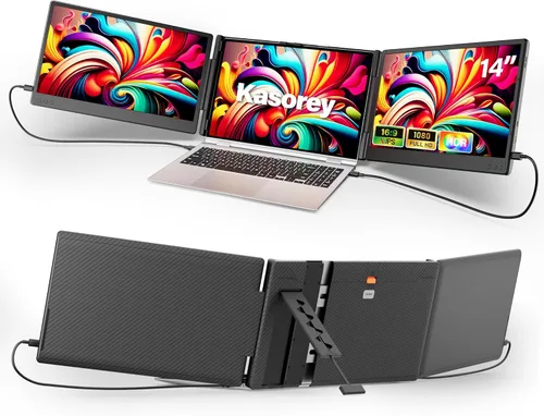 Nuevo monitor portátil extensor de pantalla para laptop mejorado, pantalla IPS FHD de 1080P, extensor de monitor para laptop, compatible con plug &
