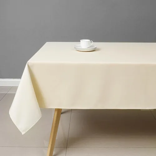 Wewoch Mantel rectangular beige resistente a las arrugas, tela lavable para comedor, cocina, fiestas, bodas y uso al aire libre, 60 x 84 pulgadas