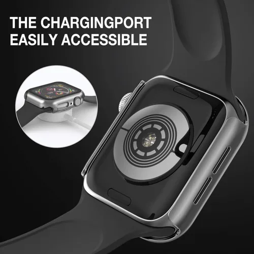 Miniatura 3 de Adepoy Paquete de 8 fundas con protector de pantalla de vidrio templado compatible con Apple Watch SE3 SE2 SE Series 6/5/4 de 1.575 pulgadas