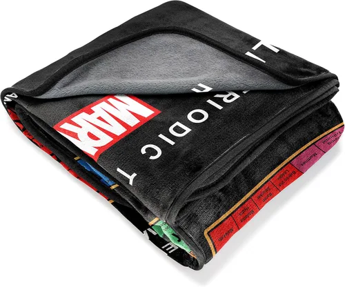 Miniatura 5 de Jay Franco Marvel Manta de Tabla Periódica - Mide 62 x 90 pulgadas - Ropa de Cama de Vellón Súper Suave Resistente a la Decoloración
