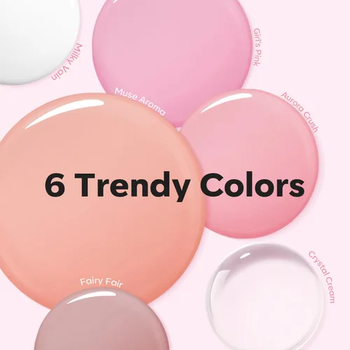 Miniatura 8 de Modelones – Kit de uñas de polygel, geles de construcción de uñas de 6 colores, kit de polygel para hacer extensiones de uñas rosa claro, blanco