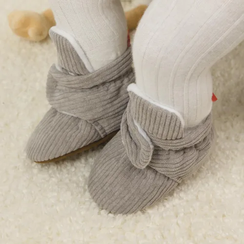 Miniatura 13 de Sawimlgy - Botines de algodón antideslizantes para recién nacido, con agarre, para cuna o para el invierno