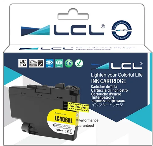 LCL Cartucho de tinta de pigmento compatible para Brother LC-406 LC406 XL LC406XL LC-406XLY LC406XLY MFC-J4335DW MFC-J4345DW MFC-J4535DW MFC-J4535DW
