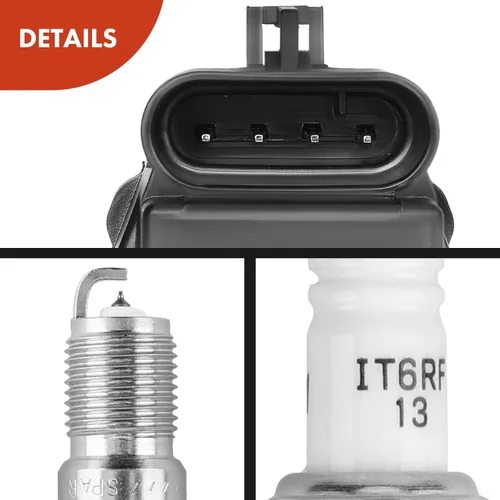 Miniatura 8 de A-Premium Bobinas de encendido y bujías (negro) compatibles con Chevrolet Camaro 1998-2002, Corvette 1997-2004 y Cadillac CTS 2004-2005 y Pontiac