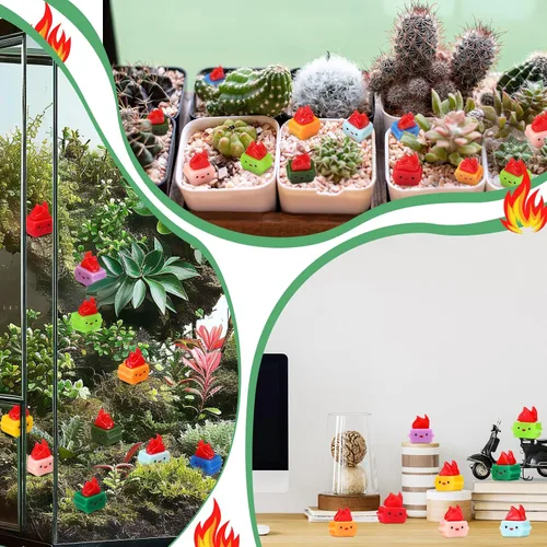 Miniatura 5 de Simgoing 50 piezas de mini figuras de resina a granel en forma de basura de resina en miniatura, mini basurero, accesorios de escritorio, divertidos