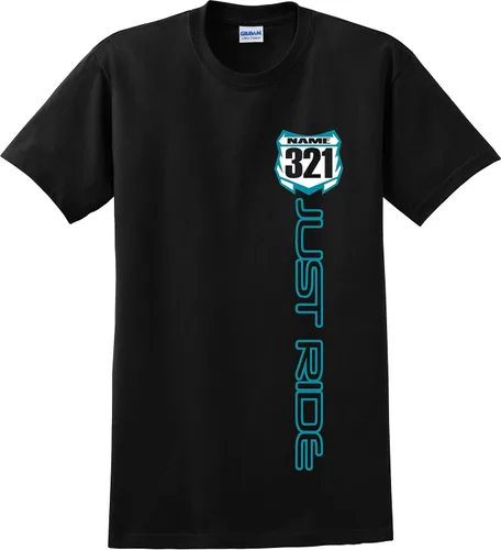 Miniatura 9 de JUST RIDE Motocross Número Placa Camisa MX Moto Personalizada Kawi Verde Lima KX