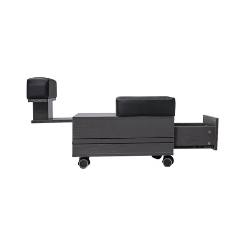 Miniatura 4 de AleraII - Carrito de pedicura con reposapiés, muebles de salón de belleza y spa, color gris