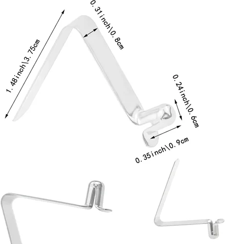 Miniatura 2 de 25 clips de resorte de botón, clips de presión de acero inoxidable de 0.236 pulgadas para reparación de postes de tienda, remo de kayak, paraguas
