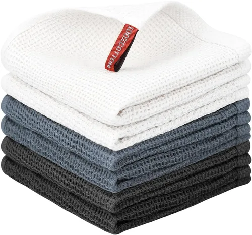 Miniatura 118 de Nialnant - Toalla de cocina 100% algodón, tejido gofre, suave, absorbente y de secado rápido, toallas para secar platos, trapos de limpieza - Multi