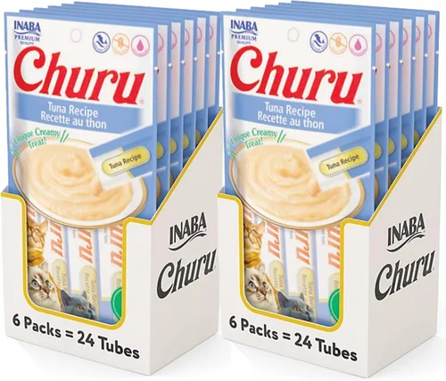 Miniatura 17 de INABA Churu - Golosinas naturales para gatos, puré para lamer (receta de pollo con cangrejo, 4 tubos)