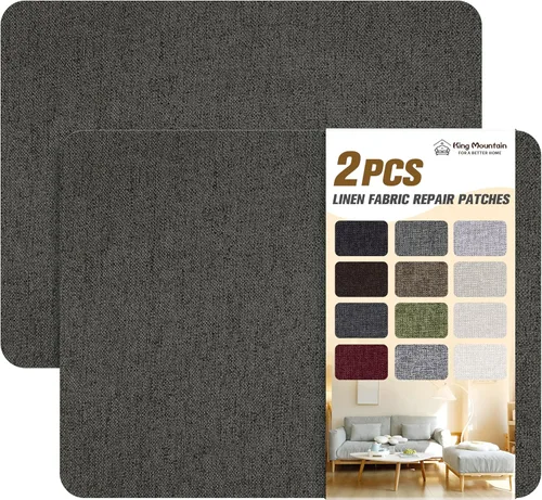 Miniatura 62 de KING MOUNTAIN Parches de reparación de lino fino, tela autoadhesiva, 8 x 11 pulgadas, 2 unidades, multicolor, para sofá de lino (beige)