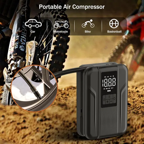 Miniatura 3 de Inflador de neumáticos, compresor de aire portátil, bomba de aire portátil para inflador de neumáticos de automóvil, inflador de neumáticos