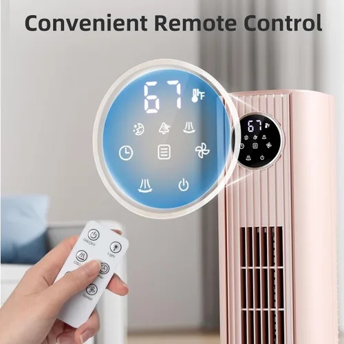 Miniatura 2 de Antarctic Star Ventilador de Torre Portátil Ventiladores de Piso Oscilante 85° Ventilador Silencioso de Enfriamiento Temporizador 12H Control Remoto