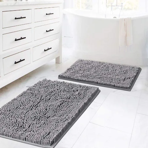 Miniatura 22 de H.VERSAILTEX Alfombras de Baño para Baño Antideslizantes de Felpa Chenille Extra Suaves y Absorbentes para Cuarto de Ducha Lavables a Máquina