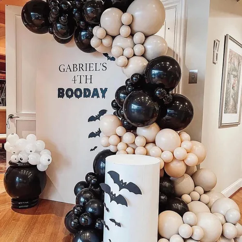 Miniatura 4 de FOTIOMRG - Globos negros de 12 pulgadas, paquete de 50 globos de fiesta negros de buena calidad para cumpleaños, graduación, baby shower, Halloween