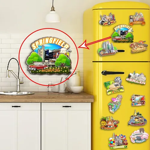 Miniatura 4 de Imán de madera para nevera de Springfield, Missouri, Estados Unidos, 3D, monumentos de viaje, coleccionables, recuerdos, decoración hecha a mano, 2