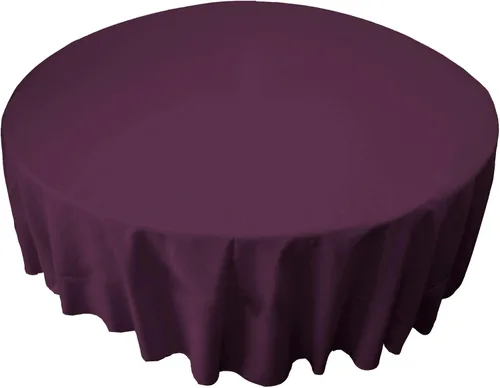 Miniatura 102 de LA Linen - Mantel redondo lavable de popelina de poliéster, resistente a manchas y arrugas, 51", mantel de tela para comedor, cocina, fiesta, Negro