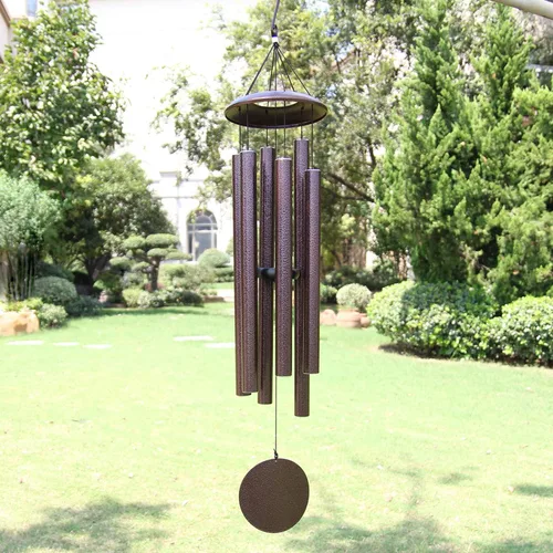Miniatura 9 de ASTARIN Campanillas de viento conmemorativas para exteriores, 36 pulgadas con 6 tubos pesados, tono profundo para decoración colgante de jardín