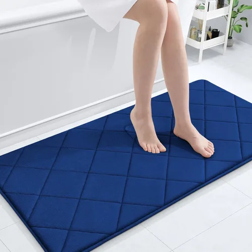 Miniatura 121 de OLANLY Tapete de baño de espuma viscoelástica de 24 x 16 pulgadas, ultra suave y absorbente, lavable a máquina, cómodo tapete de baño para suelo